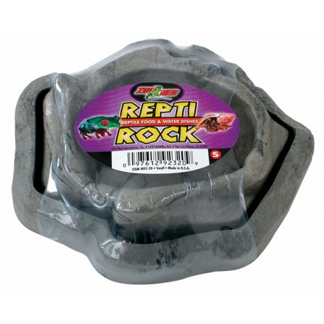 Zoo Med Repti Rock Reptile Food & Water Dishes - Small